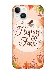 Чохол з чорними боками на Apple iPhone 14 :: Щасливої осені (принт 110)