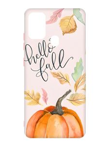 Чохол з рожевими боками на Samsung Galaxy M30s/M21 :: Привіт, осінь (принт 111)