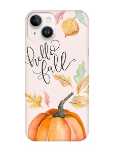 Чохол з чорними боками на Apple iPhone 14 :: Привіт, осінь (принт 111)
