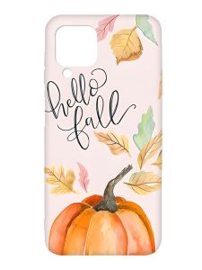 Чохол з чорними боками на Samsung Galaxy A12 :: Привіт, осінь (принт 111)