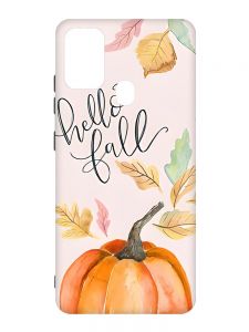 Чохол з чорними боками на Samsung Galaxy M30s/M21 :: Привіт, осінь (принт 111)