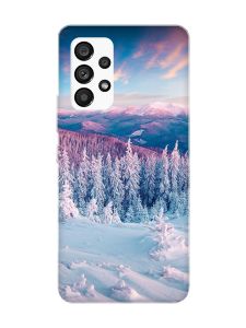 Чохол з чорними боками на Samsung Galaxy A53 4G/5G :: Зимові гори (принт 163)