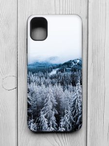 Чохол з чорними боками на Samsung Galaxy A04E/A042 :: Зимовий ліс (принт 164)