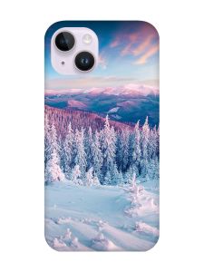 Магнітний чохол на iPhone 14 із підтримкою MagSafe :: Зимові гори (принт 163)