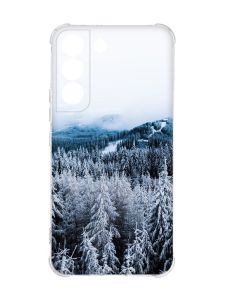 Чохол із потовщеними кутами на Samsung Galaxy S22 :: Зимовий ліс (принт 164)