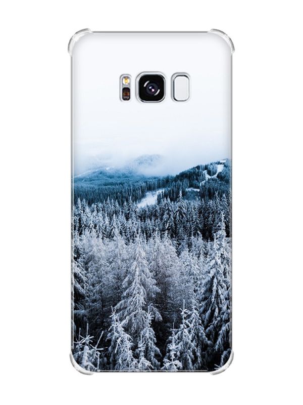 Чохол з потовщеними кутами на Samsung Galaxy S8 :: Зимовий ліс (принт 164)