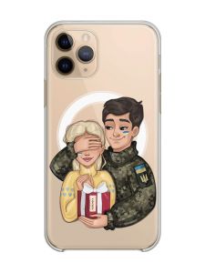 Магнітний чохол на iPhone 11 Pro із підтримкою MagSafe :: Подарунок Перемога (патріотичний принт 178)