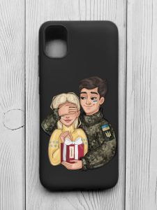 Матовий чорний чохол на Samsung Galaxy A04E/A042 :: Подарунок Перемога (патріотичний принт 178)