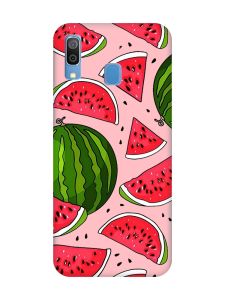 Матовий рожевий чохол на Samsung Galaxy A30 (2019) / A20 (2019) :: Кавуни (принт 341)