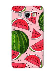 Матовий рожевий чохол на Samsung Galaxy J5(2016) J510 :: Кавуни (принт 341)