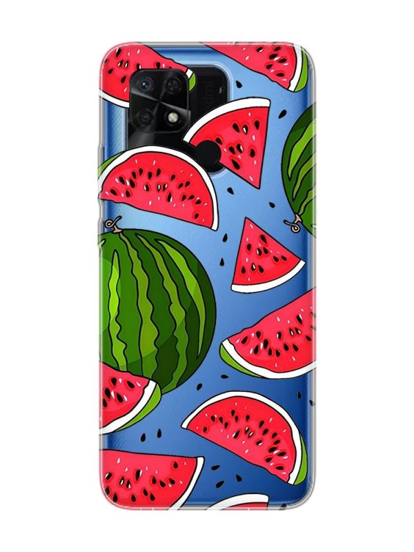 Прозорий чохол на Xiaomi Redmi 10C :: Кавуни (принт 341)