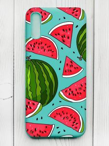 Матовий бірюзовий чохол на Xiaomi Redmi 9А :: Кавуни (принт 341)