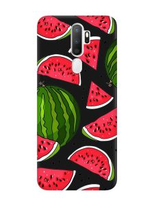 Матовий чорний чохол на Oppo A5 :: Кавуни (принт 341)