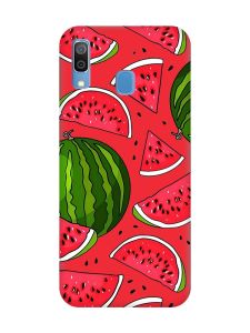 Матовий червоний чохол на Samsung Galaxy A30 (2019) / A20 (2019) :: Кавуни (принт 341)