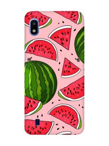 Матовий рожевий чохол на Samsung Galaxy A10 (2019) A105 :: Кавуни (принт 341)