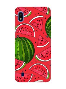 Матовий червоний чохол на Samsung Galaxy A10 (2019) A105 :: Кавуни (принт 341)