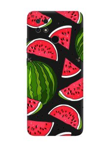 Матовий чорний чохол на Xiaomi Redmi 10C :: Кавуни (принт 341)