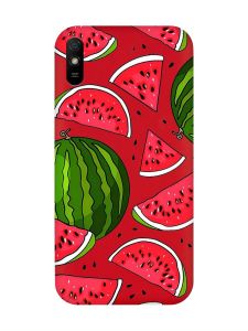 Матовий червоний чохол на Xiaomi Redmi 9A :: Кавуни (принт 341)