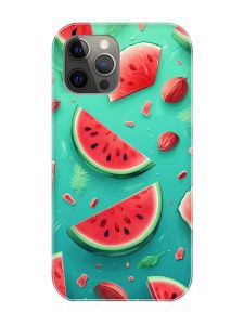 Магнітний чохол на iPhone 12 Pro Max із підтримкою MagSafe :: Скибки кавуна (принт 340)