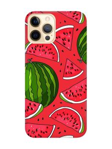 Матовий червоний чохол на Apple iPhone 12 Pro Max :: Кавуни (принт 341)