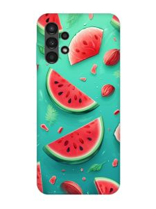 Чохол з бірюзовими боками на Samsung Galaxy A13 4G :: Скибки кавуна (принт 340)