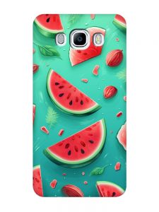 Чохол з бірюзовими боками на Samsung Galaxy J7(2016) J710 :: Скибки кавуна (принт 340)