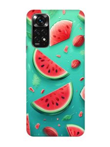 Чохол з бірюзовими боками на Xiaomi Redmi Note 11 :: Скибки кавуна (принт 340)
