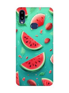 Чохол з рожевими боками на Samsung Galaxy A10s (A107) :: Скибки кавуна (принт 340)