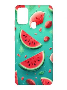Чохол з рожевими боками на Samsung Galaxy M30s/M21 :: Скибки кавуна (принт 340)