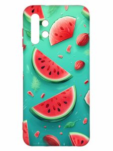 Чохол з червоними боками на Samsung A13 4G :: Скибки кавуна (принт 340)