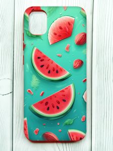 Чохол з червоними боками на Samsung Galaxy A04E/A042 :: Скибки кавуна (принт 340)