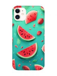 Чохол з чорними боками на Apple iPhone 11 (6.1) :: Скибки кавуна (принт 340)