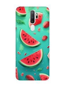 Чохол з чорними боками на Oppo A5 :: Скибки кавуна (принт 340)