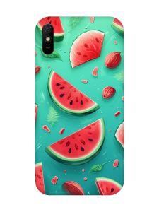 Чохол з червоними боками на Xiaomi Redmi 9A :: Скибки кавуна (принт 340)