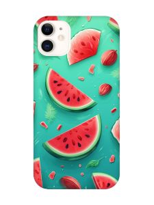 Чохол з рожевими боками на Apple iPhone 11 (6.1) :: Скибки кавуна (принт 340)