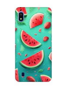 Чохол з чорними боками на Samsung Galaxy A10 (2019) A105 :: Скибки кавуна (принт 340)