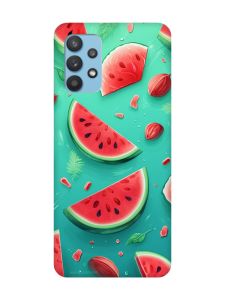 Чохол з чорними боками на Samsung Galaxy A32 :: Скибки кавуна (принт 340)