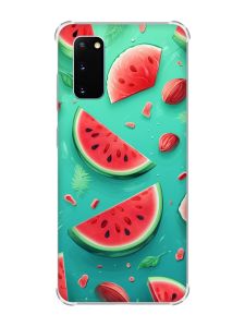 Чохол із потовщеними кутами на Samsung Galaxy S20 Plus :: Скибки кавуна (принт 340)