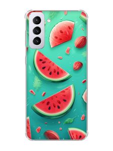 Чохол з потовщеними кутами на Samsung Galaxy S21 Plus :: Скибки кавуна (принт 340)