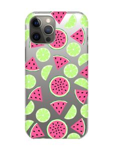 Прозорий чохол на iPhone 12 Pro Max :: Кавуни и лайм (принт 345)