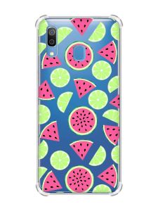 Чохол з потовщеними кутами на Samsung Galaxy A30 (2019) / A20 (2019) :: Кавуни и лайм (принт 345)