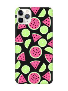 Матовий чорний чохол на iPhone 11 Pro Max (6.5) :: Кавуни и лайм (принт 345)