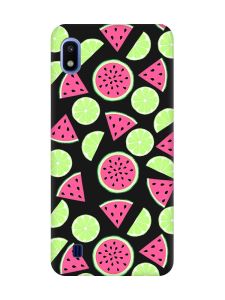 Матовий чорний чохол на Samsung Galaxy A10 (2019) A105 :: Кавуни и лайм (принт 345)