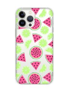 Чохол із потовщеними кутами на iPhone 14 Pro :: Кавуни и лайм (принт 345)