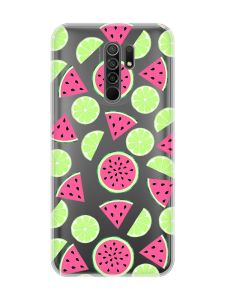 Прозорий чохол на Xiaomi Redmi 9 :: Кавуни и лайм (принт 345)