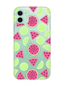 Прозорий чохол на Apple iPhone 11 (6,1) :: Кавуни и лайм (принт 345)