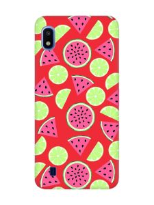 Матовий червоний чохол на Samsung Galaxy A10 (2019) A105 :: Кавуни и лайм (принт 345)