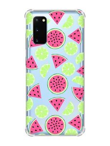 Чохол із потовщеними кутами на Samsung Galaxy S20 Plus :: Кавуни и лайм (принт 345)