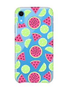 Прозорий чохол на iPhone XR :: Кавуни и лайм (принт 345)