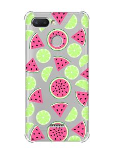 Чохол із потовщеними кутами для Xiaomi Redmi 6 :: Кавуни и лайм (принт 345)